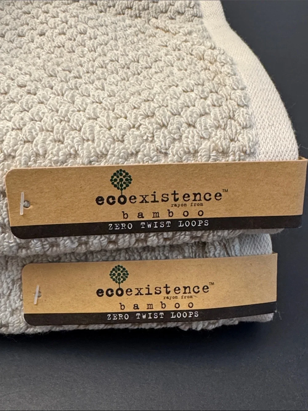 4pc ECOEXISTENCE Bamboo Zero Twist Loops Bath Towel Set - FGChiffon
